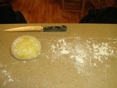 I was bringing it to my girlfriends, and I didn't have a pasta roller. If you are going to use a rolling pin, remember you will be working hard....  remember to clean the kitchen counter of cat hair when at you girlfriends house